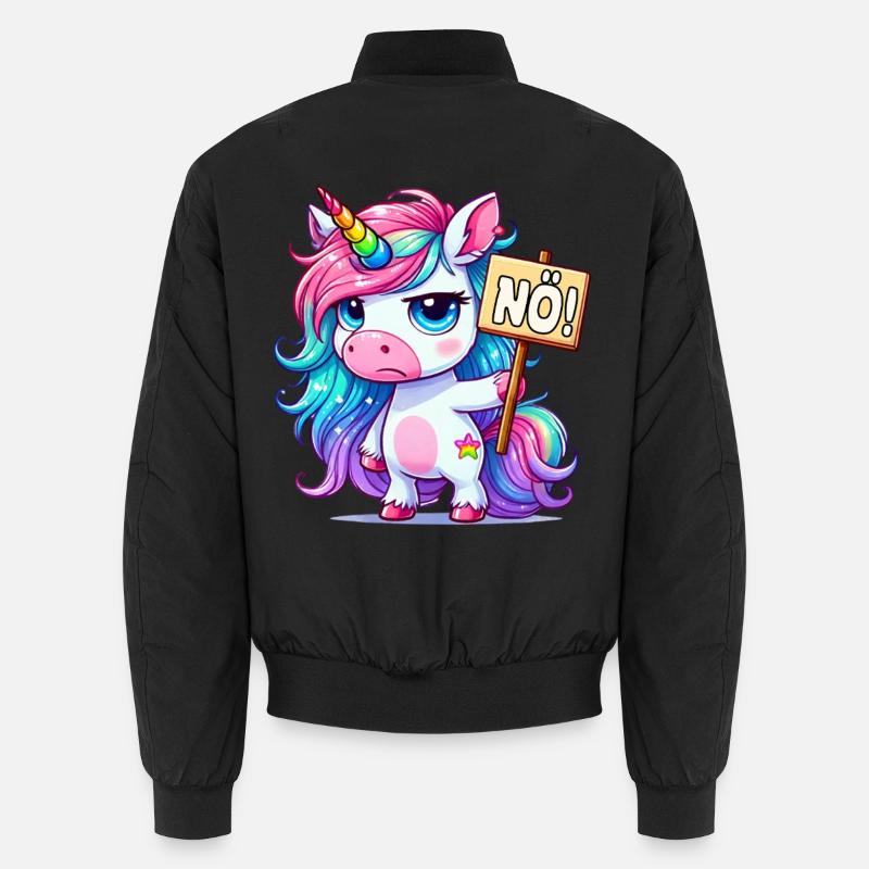 Licorne arc-en-ciel sans panneau Bomber unisexe