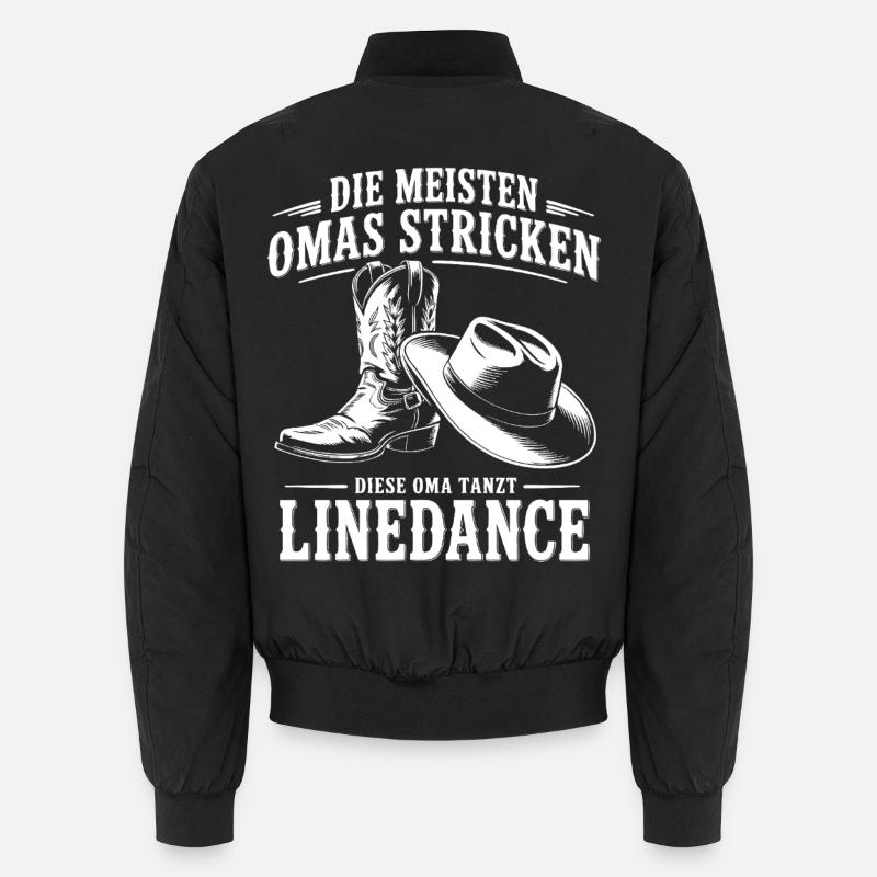 Grand-mère Dancing LineDance - Bomber unisexe - noir