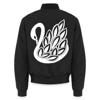 Der Weiße Schwan - Unisex Bomberjacke - Schwarz - Hinten - AI Model Male 185 light (185cm)