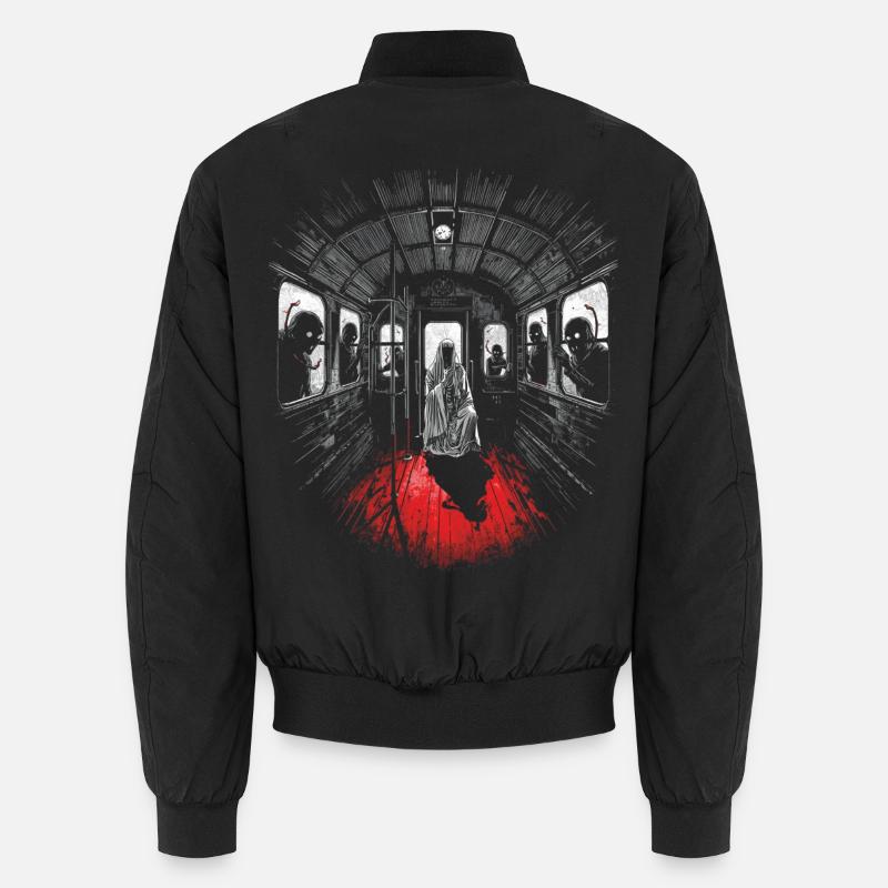 Midnight passenger – Ghost train - Unisex Bomberjacke - Schwarz