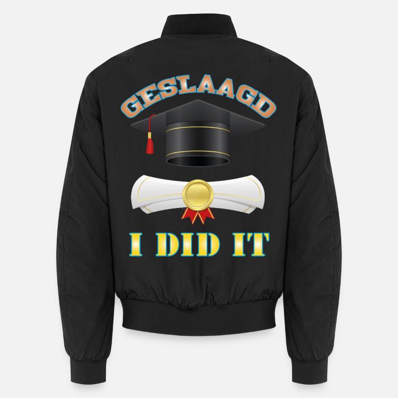 SucceededIdidit - Unisex Bomber Jacket - black