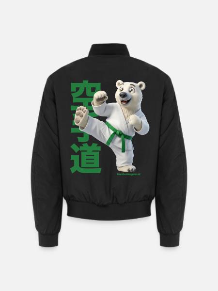 Karate Eisbär - Unisex Bomberjacke - Schwarz