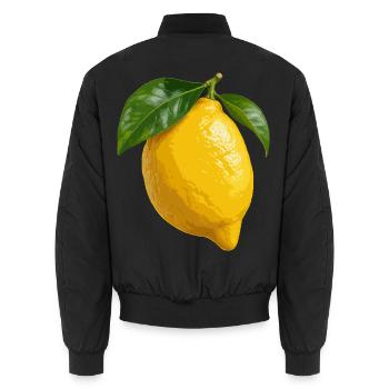 Zitrusfrüchte aus Amalfi - Unisex Bomberjacke - Schwarz - Hinten - AI Model Male 185 light (185cm)