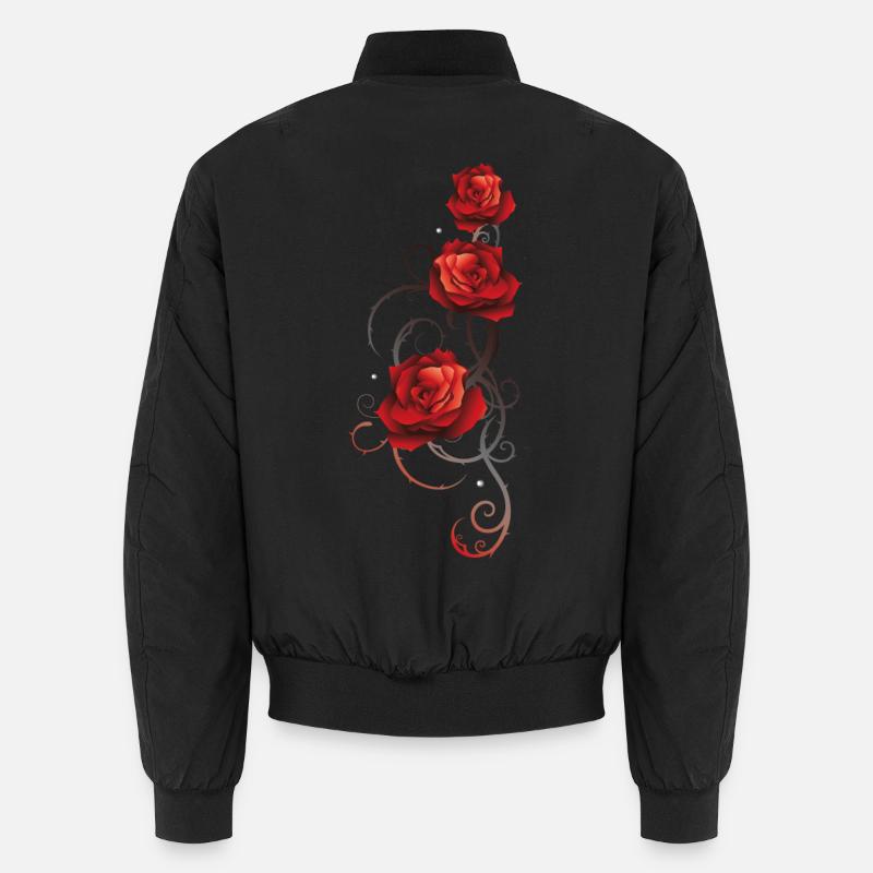 Red roses with thorns love romance Unisex Bomber Jacket