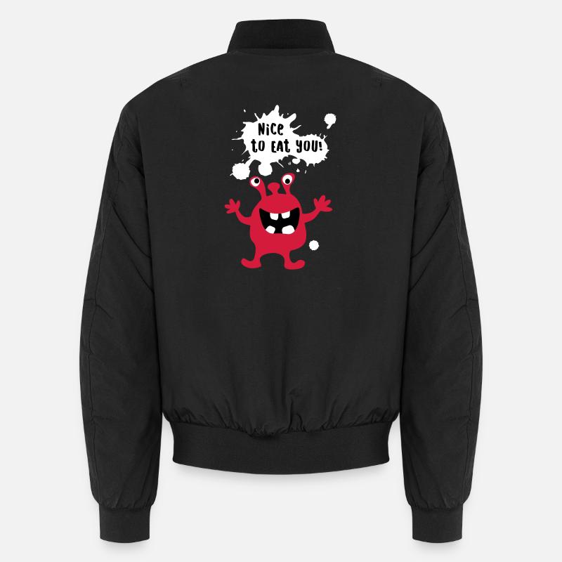 Monster Cool Comics Quotes Funny Fun Unisex Bomber Jacket