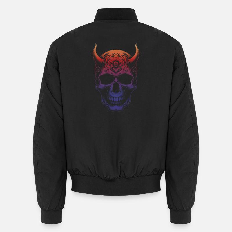 Skull with horns Unisex Bomber Jacket