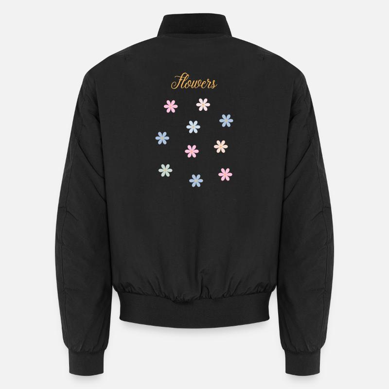 Pastell-Blütenzauber: Elegantes Blumen-Design Unisex Bomberjacke
