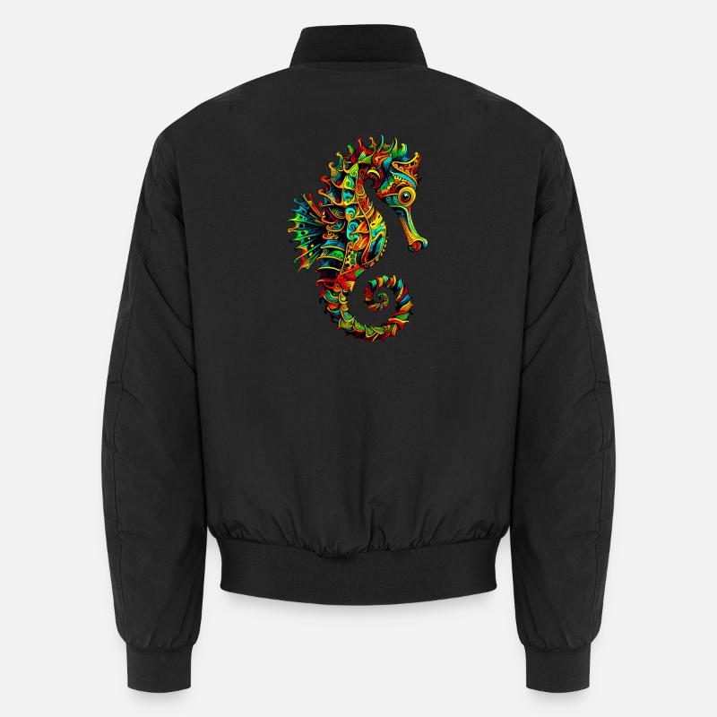 Seepferdchen - Unisex Bomberjacke - Schwarz