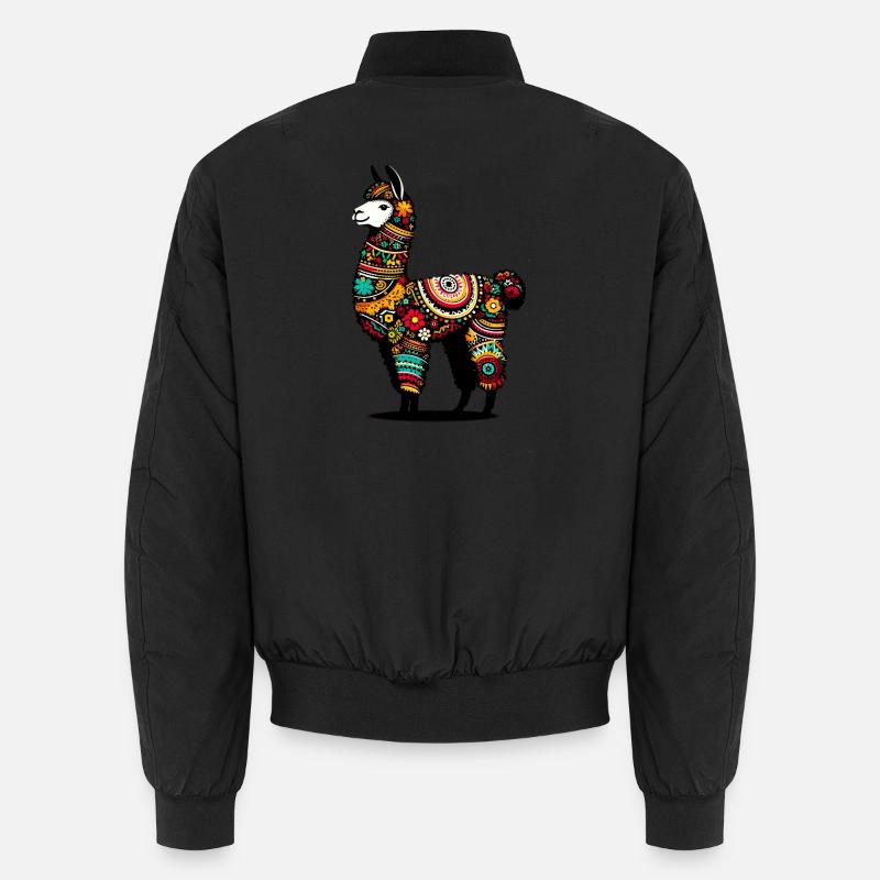 Alpaka - Unisex Bomberjacke - Schwarz