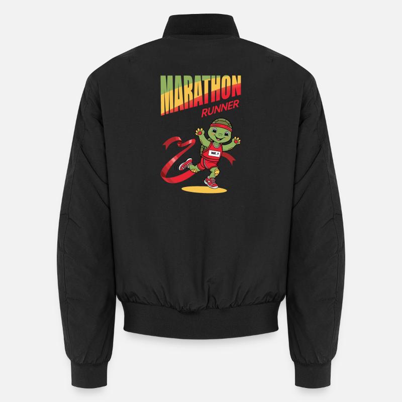 Turtle Marathon Runner Unisex Bomber Jacket