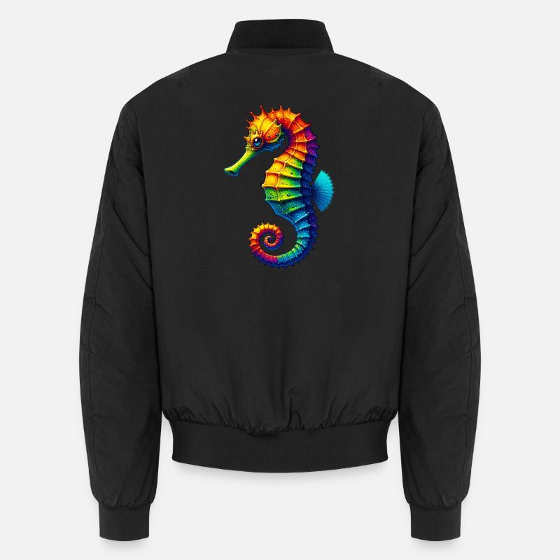 Seepferdchen - Unisex Bomberjacke - Schwarz