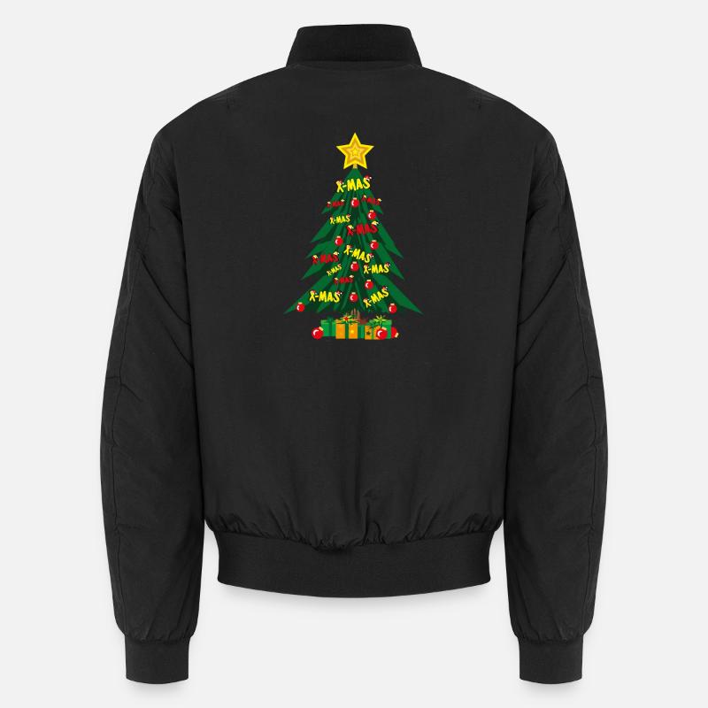 Weihnachtsbaum mit viel Liebe und Stern. - Unisex Bomberjacke - Schwarz