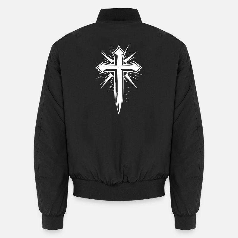 Christian Cross with Appearance Effect Unisex Bomber Jacket
