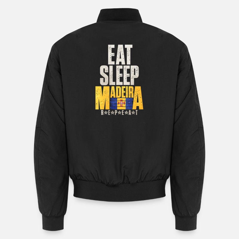 Drapeau de Madère Eat Sleep Bomber unisexe