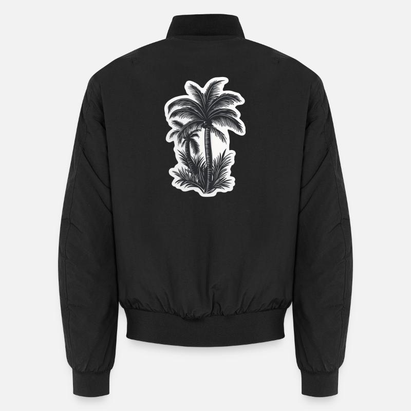 Palme - Unisex Bomberjacke - Schwarz
