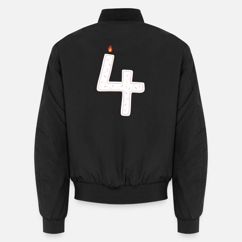 Conception de bougie festive numéro quatre Bomber unisexe