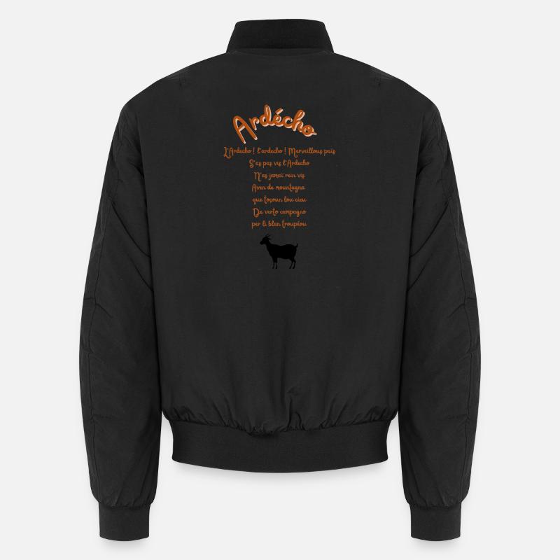Gestaltung der Ardèche - Unisex Bomberjacke - Schwarz