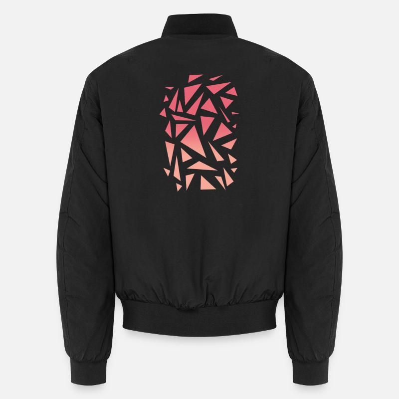 Dreieck Muster - rosa gradient Unisex Bomberjacke