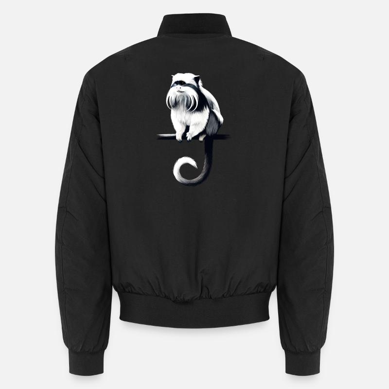 Kaiserschnurrbarttamarin - Unisex Bomberjacke - Schwarz