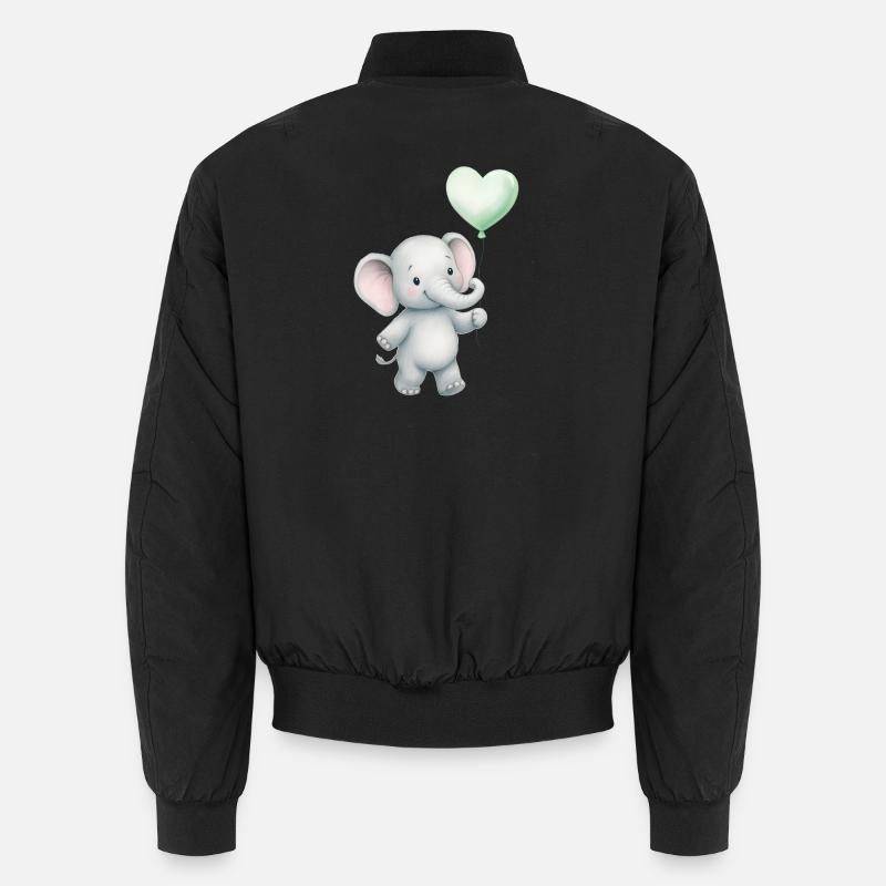 Eléphant avec ballon coeur Bomber unisexe
