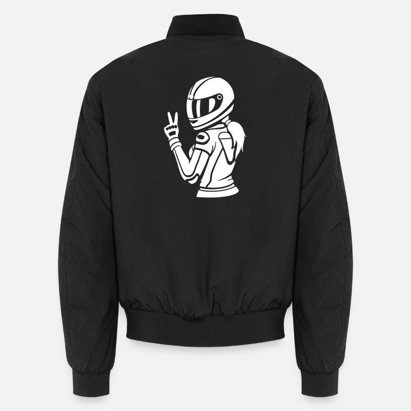 Biker Girl + optional Dein Text (Farbe änderbar) Unisex Bomberjacke