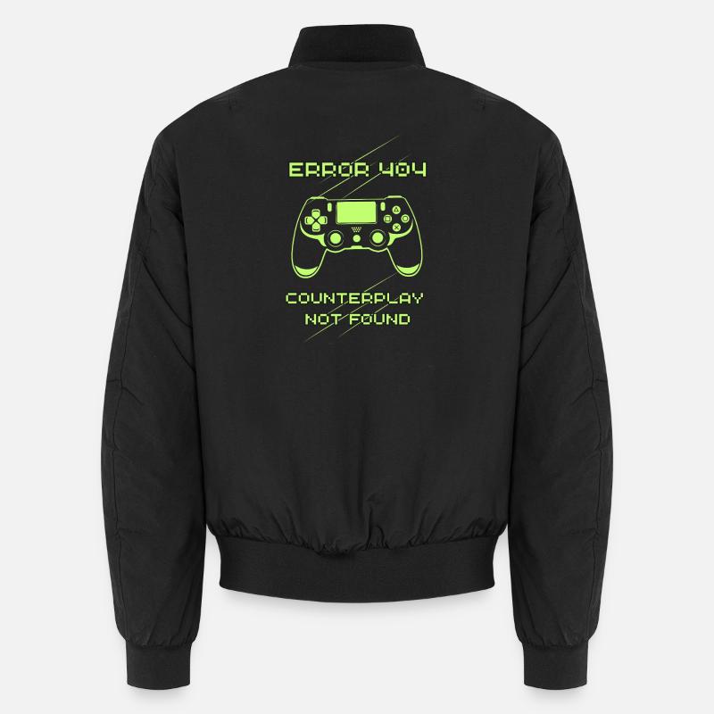 Error 404: Counterplay Not Found | Funny Gamer Unisex Bomber Jacket