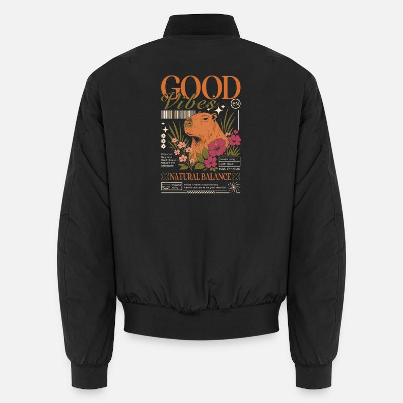 Vibes Capybara Design Bomber unisexe