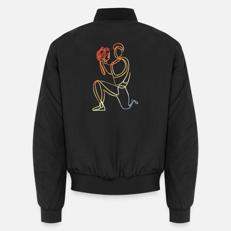 Baseball Keeper Drawing Unisex Bomber Jacket