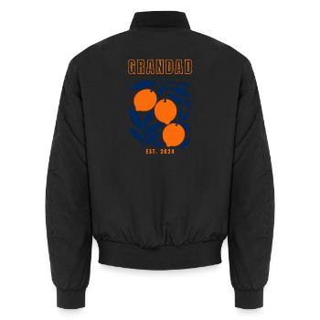 Opa 2024 - Unisex Bomberjacke - Schwarz - Hinten - AI Model Male 185 light (185cm)
