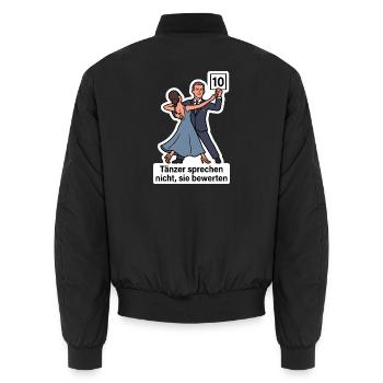 Tanzrichter Bewertung Tanzen Tanzpaar T-Shirt - Unisex Bomberjacke - Schwarz - Hinten - AI Model Male 185 light (185cm)