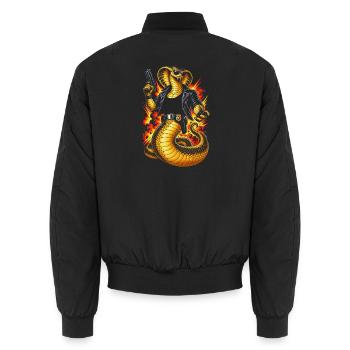 Cobra - Unisex Bomberjacke - Schwarz - Hinten - AI Model Male 185 light (185cm)