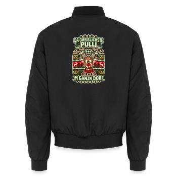 Da greislichste Pulli im ganzn Dorf - Unisex Bomberjacke - Schwarz - Hinten - AI Model Male 185 light (185cm)