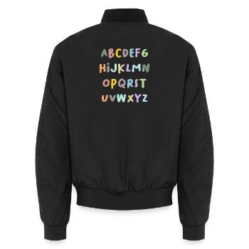 MERCI. MAÎTRESSE. MAÎTRE. MERCI MAÎTRESSE - Bomber unisexe - noir - Dos - AI Model Male 185 light (185cm)