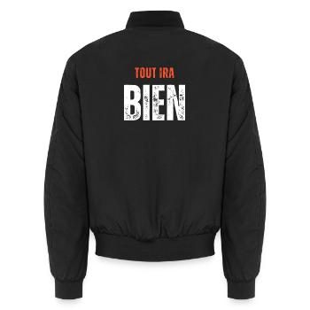 EVERYTHING 2 1 copy - Unisex Bomber Jacket - black - Back - AI Model Male 185 light (185cm)