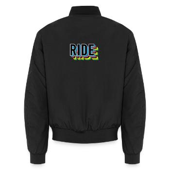 CHEVAUCHER - Bomber unisexe - noir - Dos - AI Model Male 185 light (185cm)