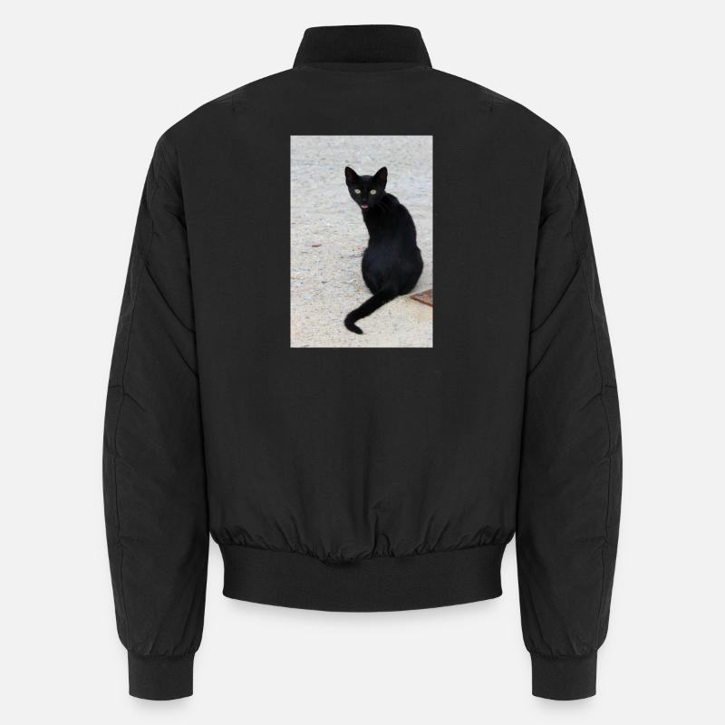 Cat black - Unisex Bomber Jacket - black