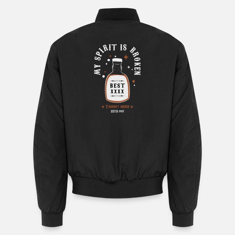 Spiritual Drinker - Unisex Bomber Jacket - black