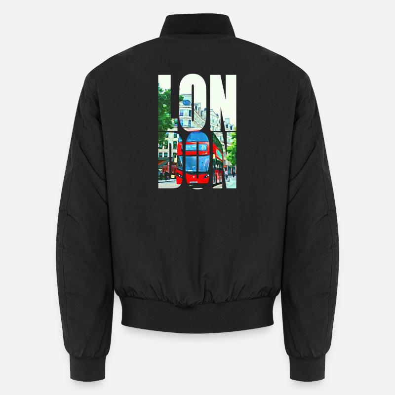 LONDON - Unisex Bomber Jacket - black