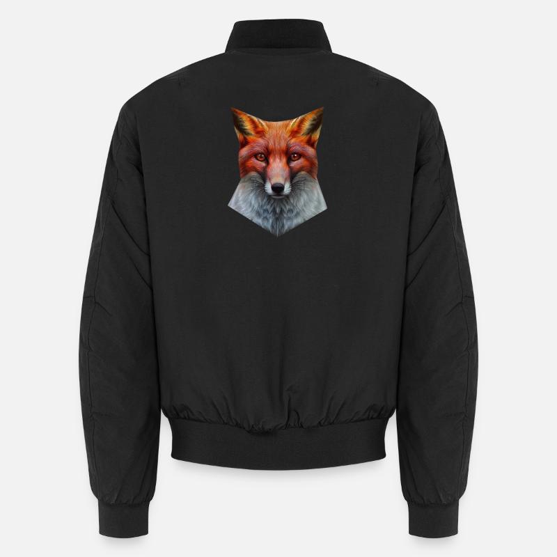 Fox's Head - Unisex Bomber Jacket - black