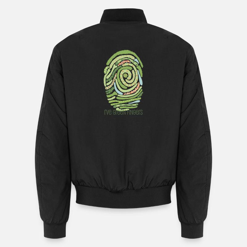 Garden fingerprint - Unisex Bomber Jacket - black