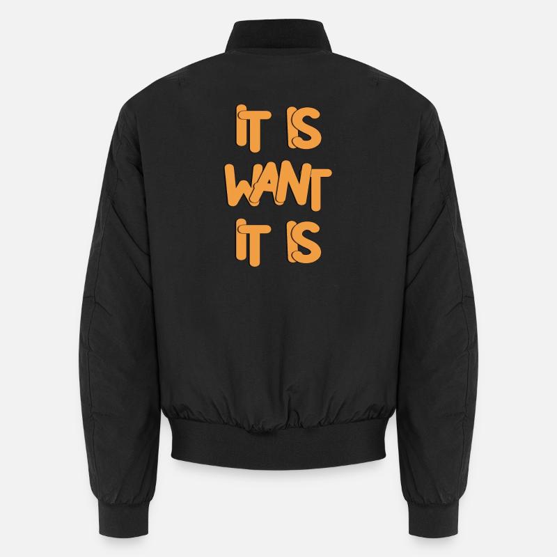 Ausdrucksstarkes, mutiges Typografie-Design Unisex Bomberjacke
