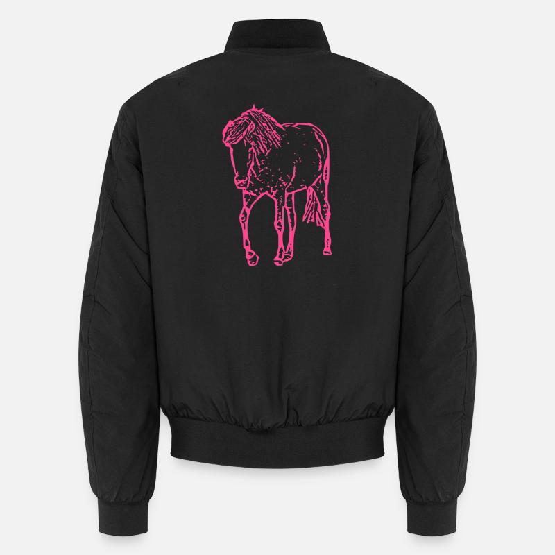 Pferd rosa pink Unisex Bomberjacke