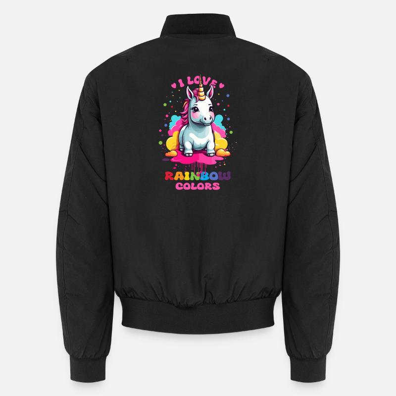 Süßes Einhorn Unisex Bomberjacke