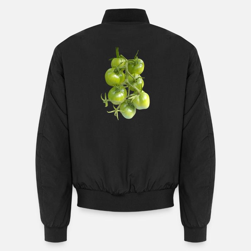 Green tomatoes on the vine - Unisex Bomber Jacket - black