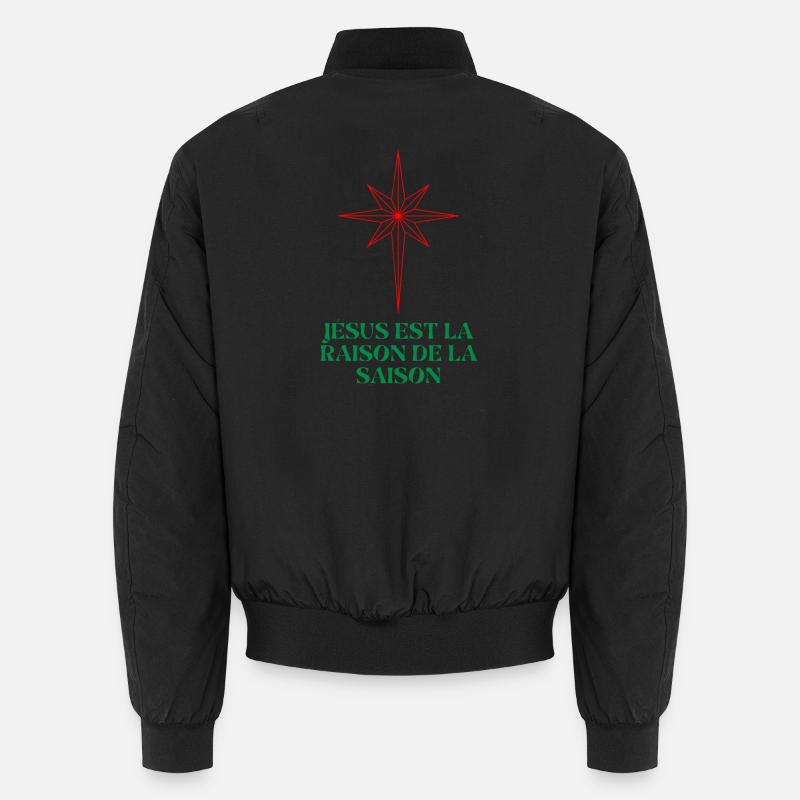 Étoile de Noël avec citation religieuse Bomber unisexe