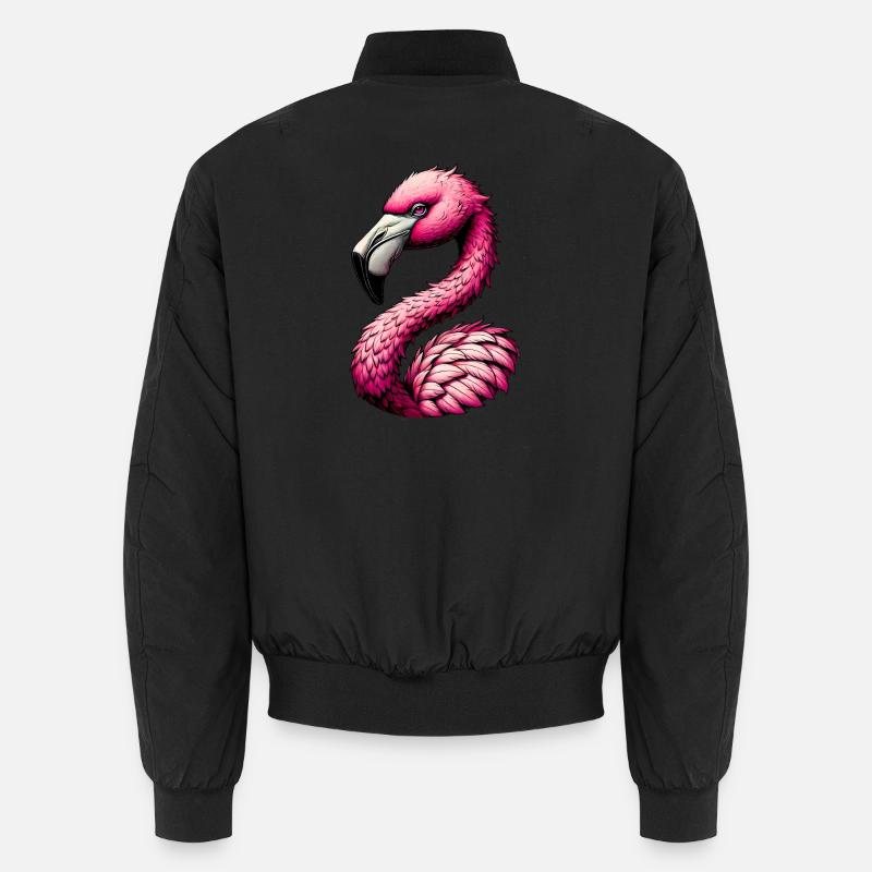 Flamingo - Unisex Bomber Jacket - black