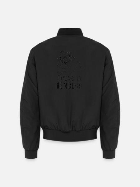 trying to hendl this hühnerliebe dialekt denglisch - Unisex Bomberjacke - Schwarz