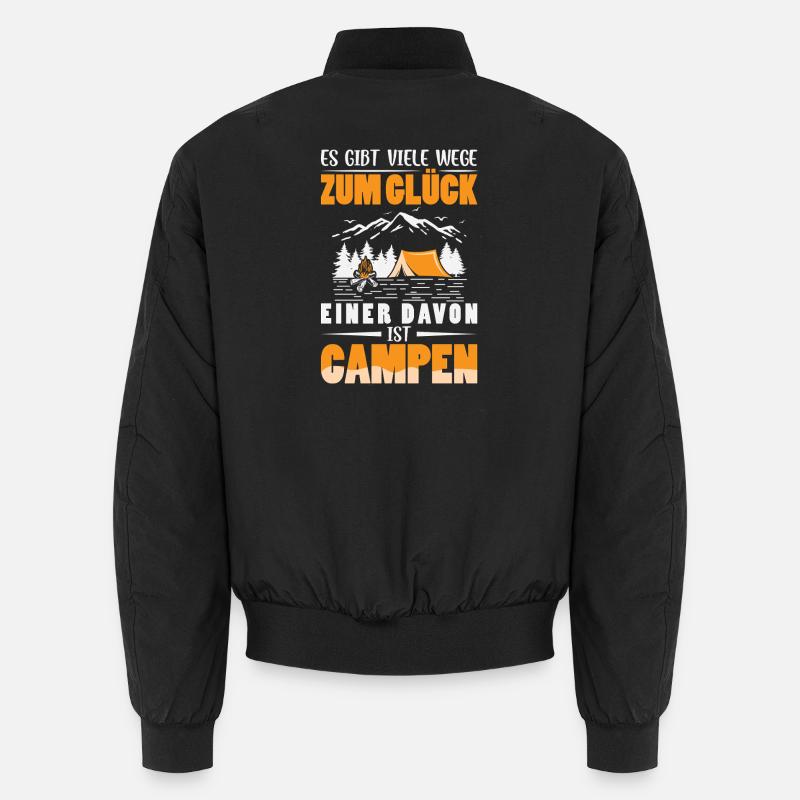 Camper Camping Caravan Saying Unisex Bomber Jacket