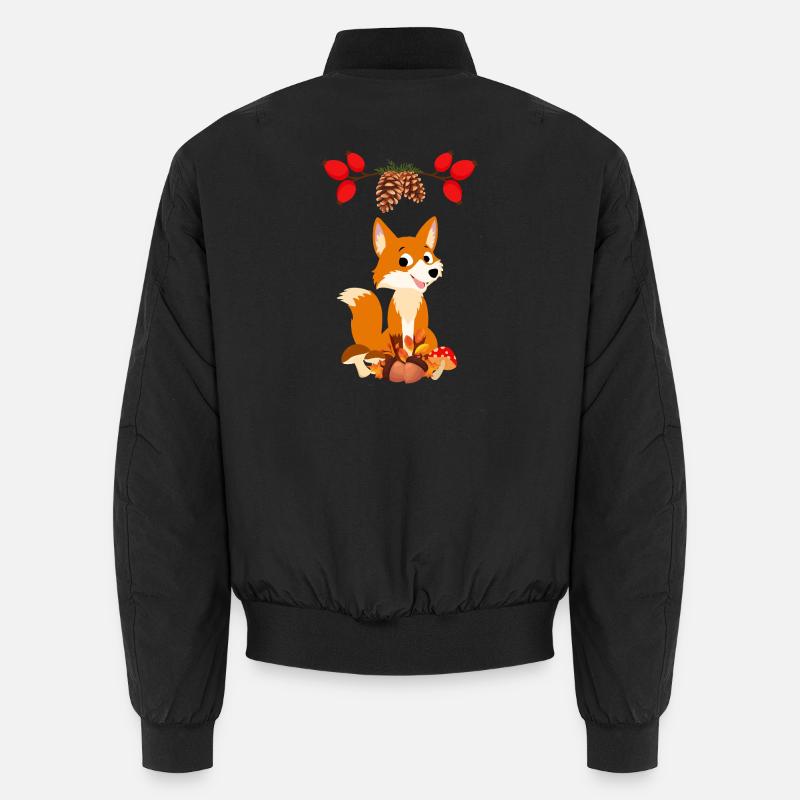 Fuchs - Unisex Bomberjacke - Schwarz