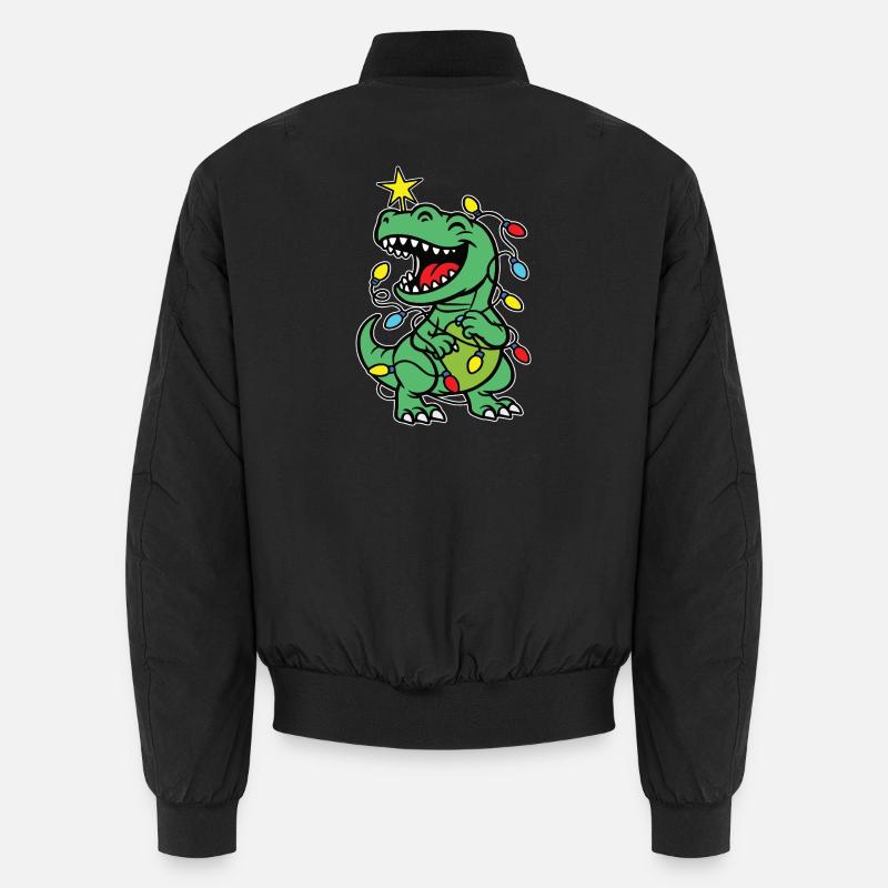 Imprimé élégant avec le sapin de Noël Dino « Tree Rex » Bomber unisexe
